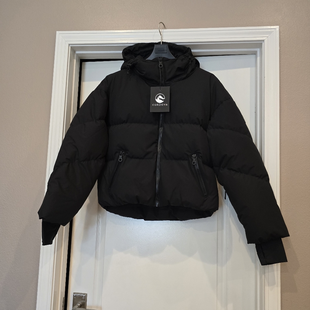 Cordova Meribel Hooded Down Puffer Ski Jacket Onyx Black - Picture 13 of 17
